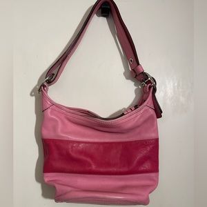 Coach Pink & Red Hobo Bag